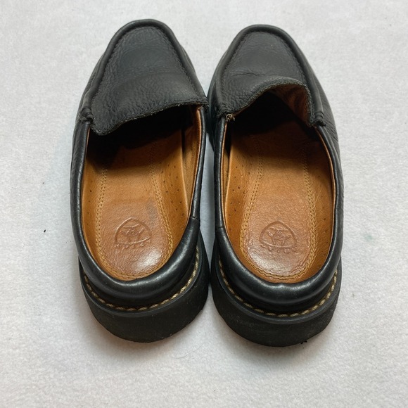 Ariat Slip On Shoes Womens 7B Black Leather Rugged West Pebbled - Picture 3 of 9